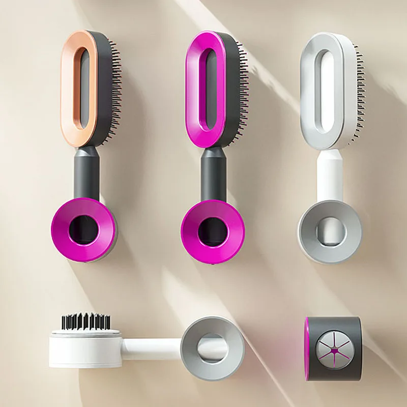 Peine de masaje con Airbag tipo prensa de una tecla, cepillo para el cabello desenredante h&uacute;medo y seco, duradero para el cabello largo de las mujeres, regalo para el cuidado del cabello en el hogar