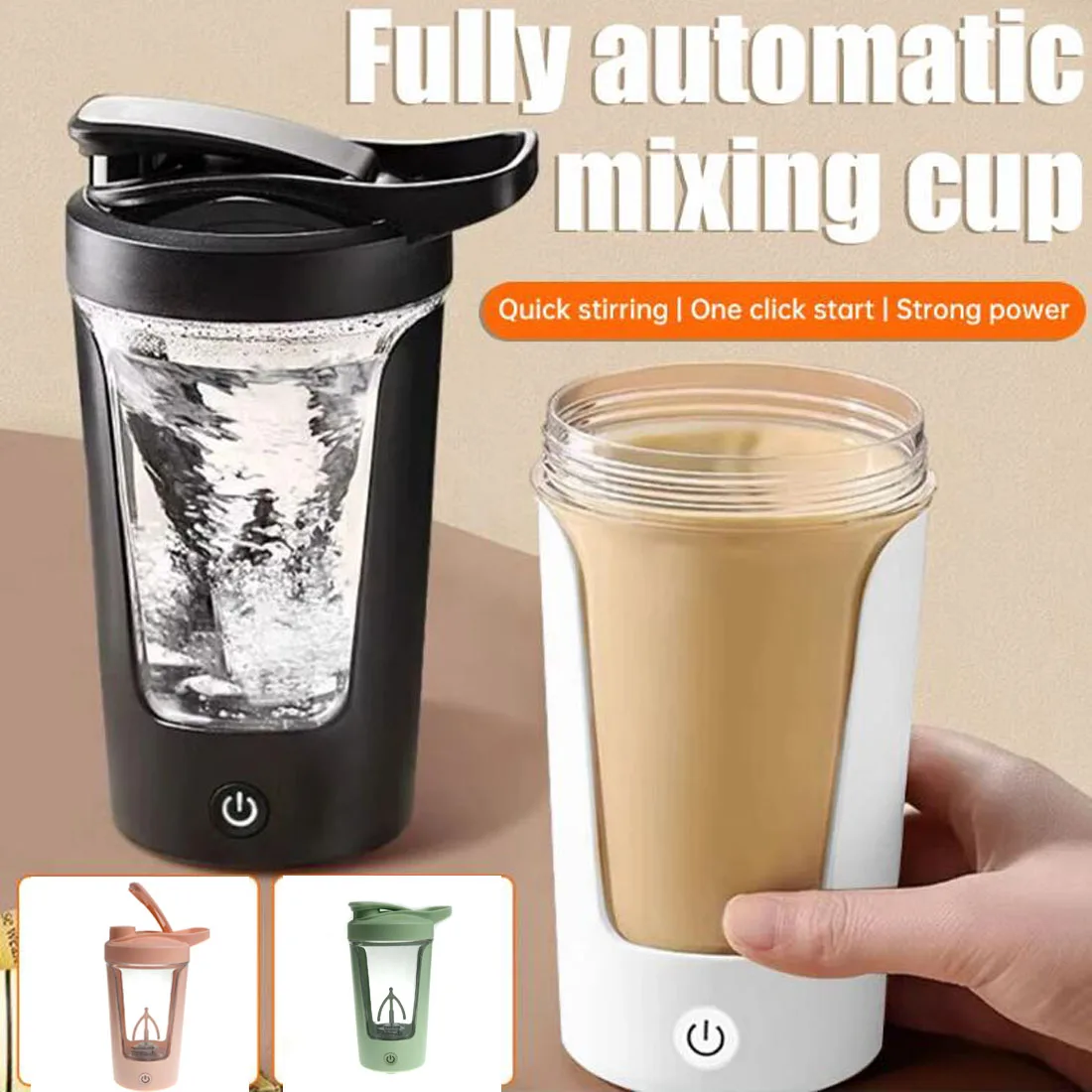Taza de licuadora port&aacute;til de 450ml, botella agitadora de prote&iacute;na en polvo, taza deportiva para Fitness, agitadores de nutrici&oacute;n, taza mezcladora para ejercicio corporal