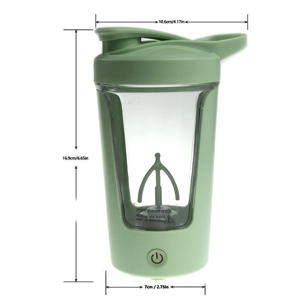 Taza de licuadora port&aacute;til de 450ml, botella agitadora de prote&iacute;na en polvo, taza deportiva para Fitness, agitadores de nutrici&oacute;n, taza mezcladora para ejercicio corporal