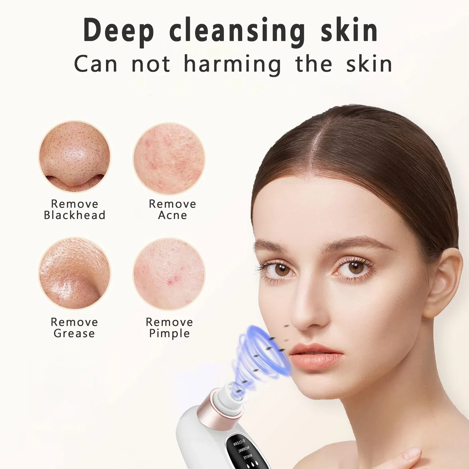 Removedor de espinillas, aspirador de poros, limpiador facial el&eacute;ctrico, espinillas, acn&eacute;, eliminaci&oacute;n de cabeza negra, recargable por USB, ciclo de agua, eliminaci&oacute;n de puntos negros