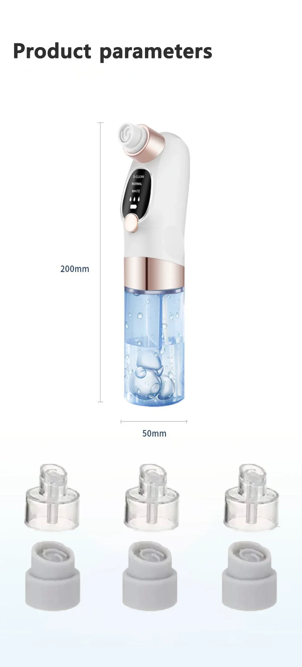 Removedor de espinillas, aspirador de poros, limpiador facial el&eacute;ctrico, espinillas, acn&eacute;, eliminaci&oacute;n de cabeza negra, recargable por USB, ciclo de agua, eliminaci&oacute;n de puntos negros
