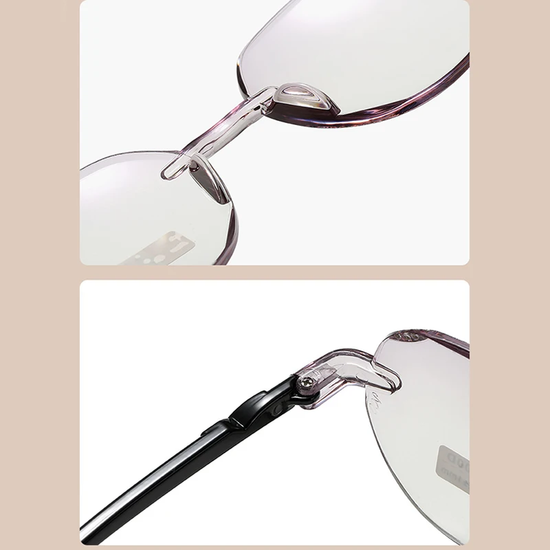 Gafas de lectura progresivas bifocales sin montura para hombres y mujeres, gafas antiluz azul cerca de lejos, gafas Vintage + 1,0 + 1,5 + 2,0 + 2,5 + 4,0