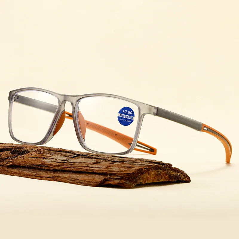 Gafas de lectura progresivas bifocales sin montura para hombres y mujeres, gafas antiluz azul cerca de lejos, gafas Vintage + 1,0 + 1,5 + 2,0 + 2,5 + 4,0
