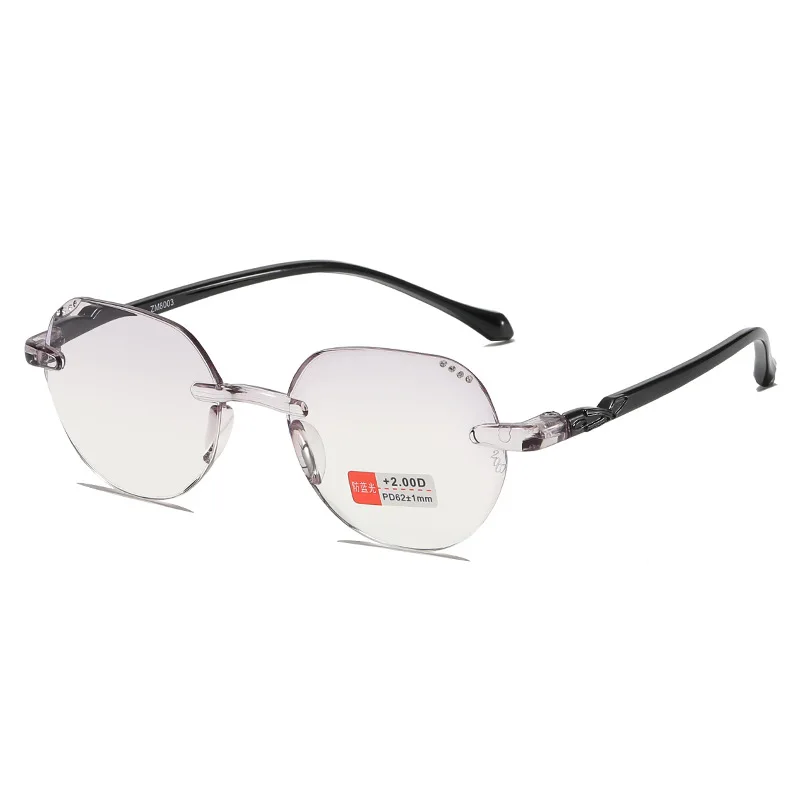 Gafas de lectura progresivas bifocales sin montura para hombres y mujeres, gafas antiluz azul cerca de lejos, gafas Vintage + 1,0 + 1,5 + 2,0 + 2,5 + 4,0