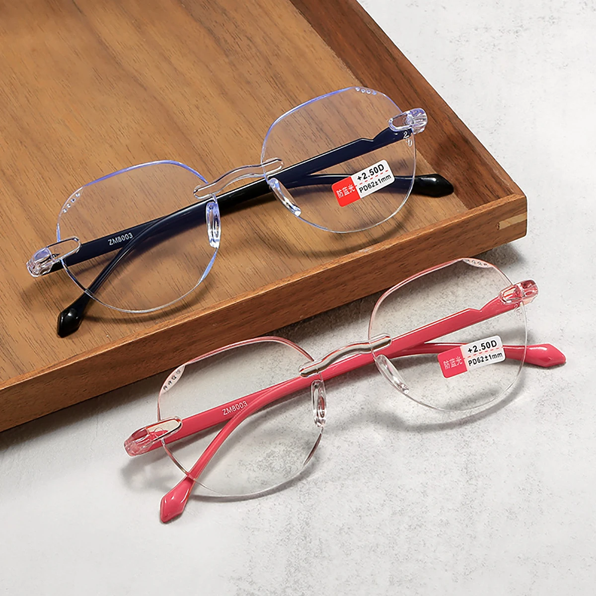 Gafas de lectura progresivas bifocales sin montura para hombres y mujeres, gafas antiluz azul cerca de lejos, gafas Vintage + 1,0 + 1,5 + 2,0 + 2,5 + 4,0