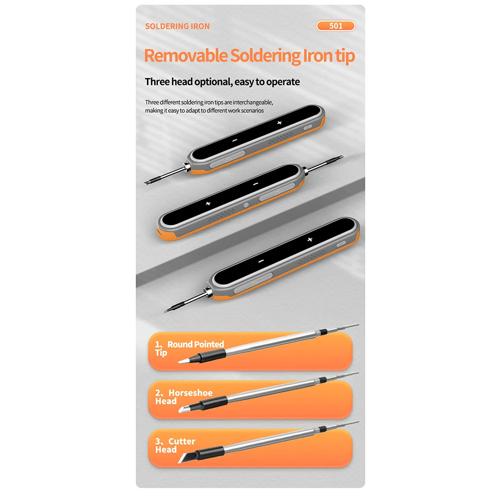 Kit de Soldador Eléctrico Digital Tipo-C de 8-15W, Temperatura Ajustable Inteligente, Calentamiento Rápido, Mini Soldadores, Herramienta de Reparación Kit de Soldador Eléctrico Digital Tipo-C de 8-15W, Temperatura Ajustable Inteligente, Calentamiento Rápido, Mini Soldadores, Herramienta de Reparación