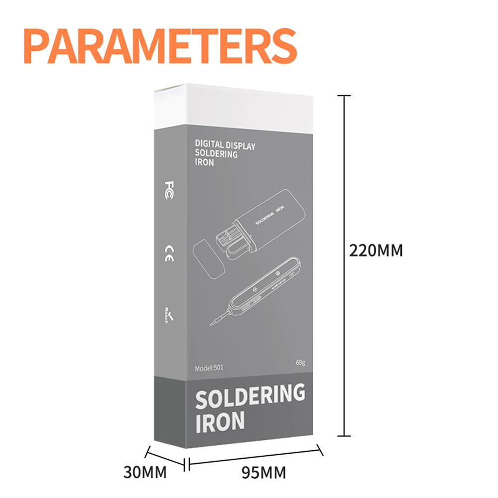 Kit de Soldador Eléctrico Digital Tipo-C de 8-15W, Temperatura Ajustable Inteligente, Calentamiento Rápido, Mini Soldadores, Herramienta de Reparación Kit de Soldador Eléctrico Digital Tipo-C de 8-15W, Temperatura Ajustable Inteligente, Calentamiento Rápido, Mini Soldadores, Herramienta de Reparación