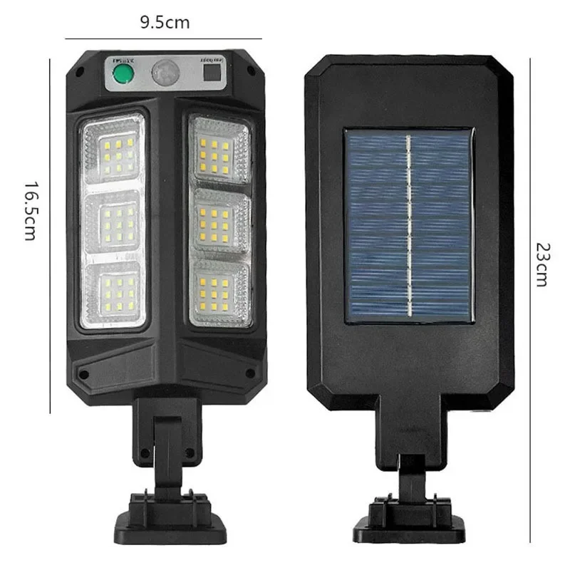 L&aacute;mpara Solar de 2000LM para Exteriores, L&aacute;mpara Solar con Sensor de Movimiento, Control Remoto, Impermeable, para Calle, Pared, Jard&iacute;n