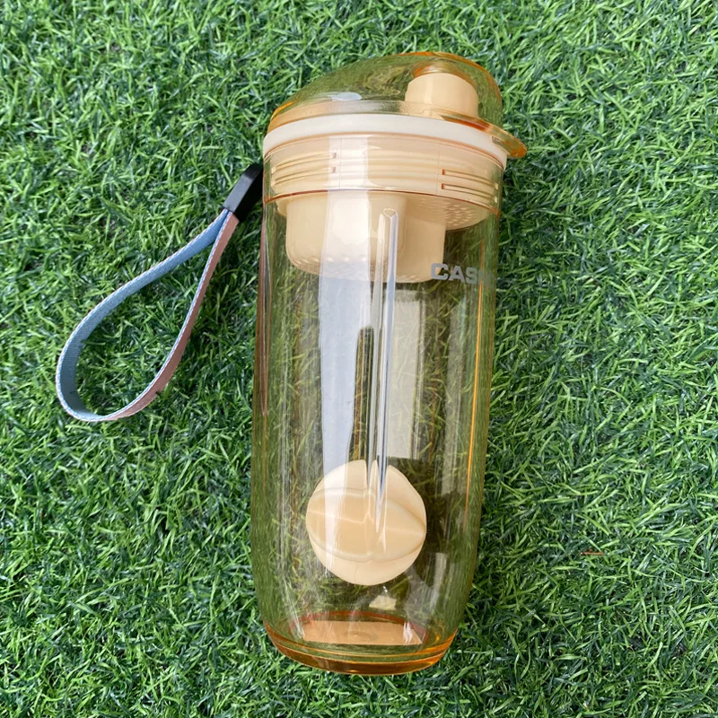 Botella agitadora de 400ML con bola, batidos de prote&iacute;nas de pl&aacute;stico sin BPA, a prueba de fugas, para entrenamiento en polvo, gimnasio y Deporte