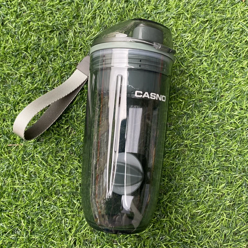 Botella agitadora de 400ML con bola, batidos de prote&iacute;nas de pl&aacute;stico sin BPA, a prueba de fugas, para entrenamiento en polvo, gimnasio y Deporte