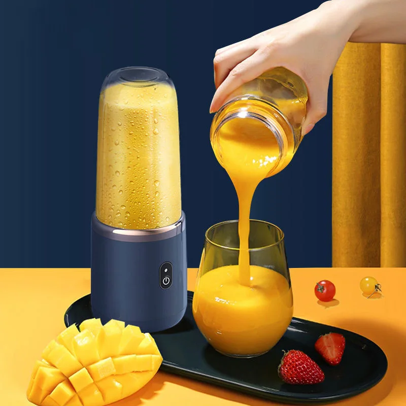 Batidoras de zumo de fruta port&aacute;tiles, Mini botella el&eacute;ctrica Personal de verano, USB para el hogar, m&aacute;quina exprimidora de 6 hojas para cocina