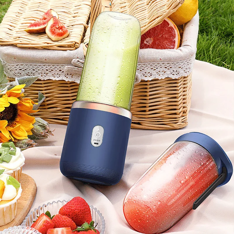 Batidoras de zumo de fruta port&aacute;tiles, Mini botella el&eacute;ctrica Personal de verano, USB para el hogar, m&aacute;quina exprimidora de 6 hojas para cocina