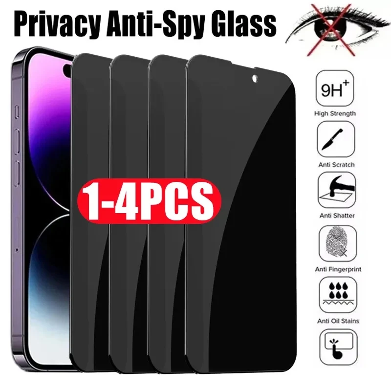 Vidrio templado de privacidad para IPhone 15 14 13 12 11 16 17 Pro Max Protector de pantalla antiesp&iacute;a para IPhone XS MAX XR 15 14 Plus Private