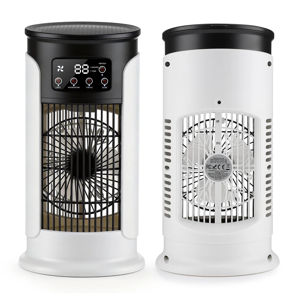 Ventilador dom&eacute;stico 3 en 1, aire acondicionado port&aacute;til, enfriador de aire de 6 velocidades, luz LED nocturna, humidificador, ventilador de ajuste de aire, ventilador para oficina y hogar