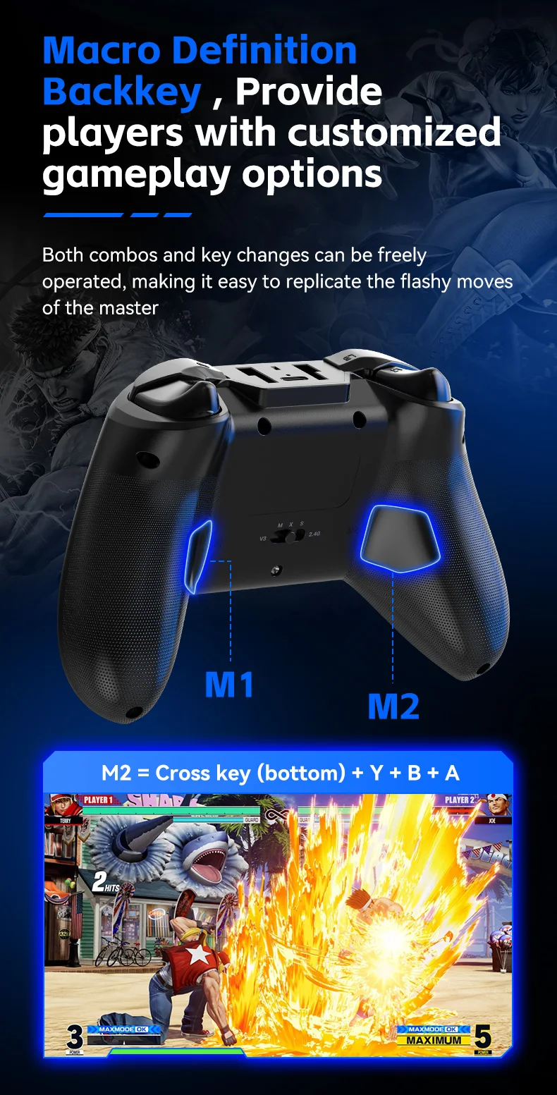 Controlador de juegos m&oacute;vil inal&aacute;mbrico G6 con gatillo y joystick Hall, compatible con Switch/PC/Android/iOS