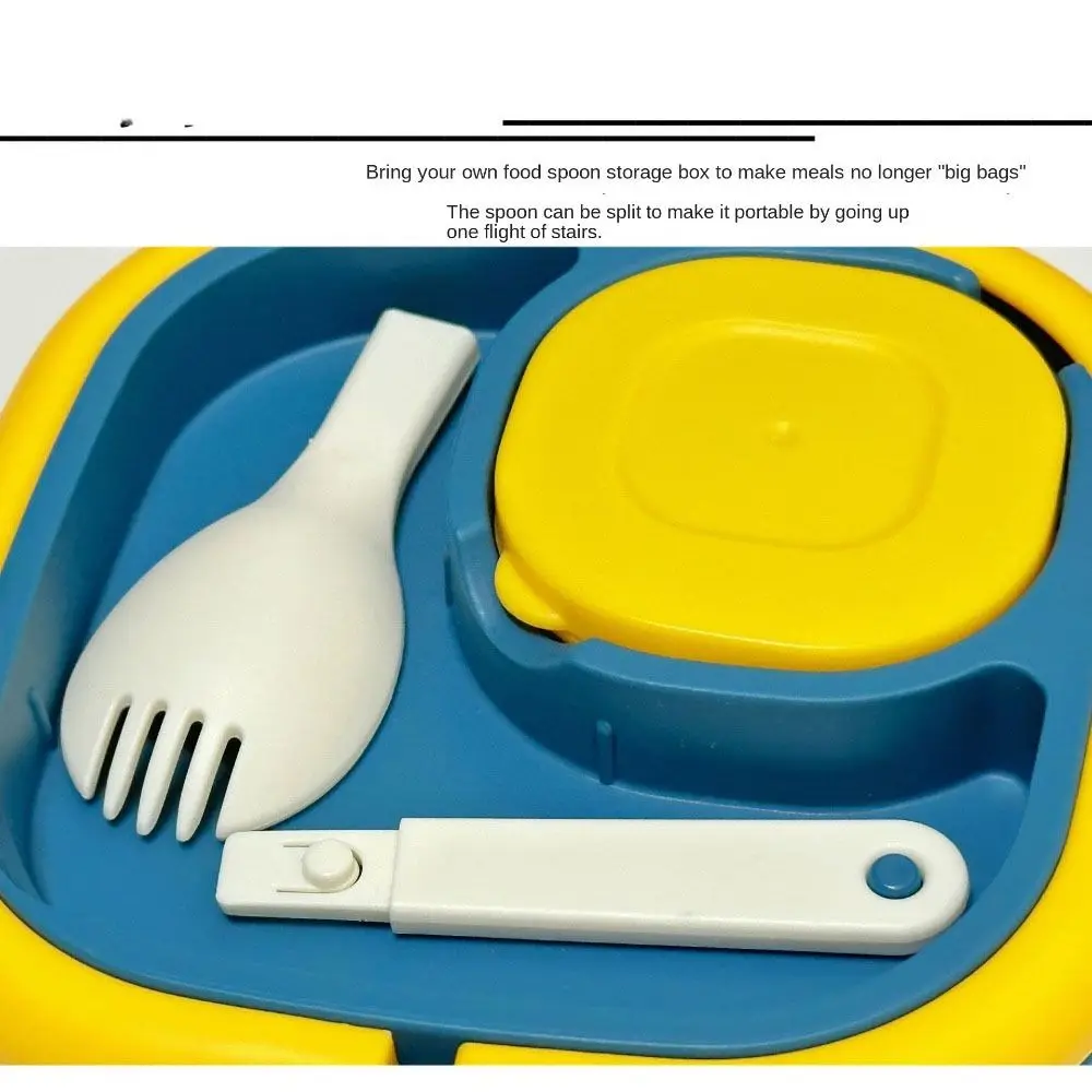 Fiambrera aislada de plástico/acero inoxidable, Bento Box con cubiertos, salida de campamento, azul/verde/rosa/blanco, 15*15*9,6 CM Fiambrera aislada de plástico/acero inoxidable, Bento Box con cubiertos, salida de campamento, azul/verde/rosa/blanco, 15*15*9,6 CM