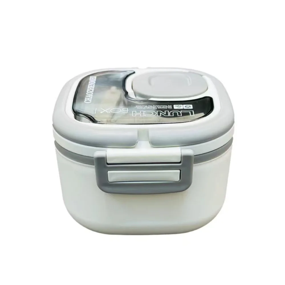 Fiambrera aislada de plástico/acero inoxidable, Bento Box con cubiertos, salida de campamento, azul/verde/rosa/blanco, 15*15*9,6 CM Fiambrera aislada de plástico/acero inoxidable, Bento Box con cubiertos, salida de campamento, azul/verde/rosa/blanco, 15*15*9,6 CM