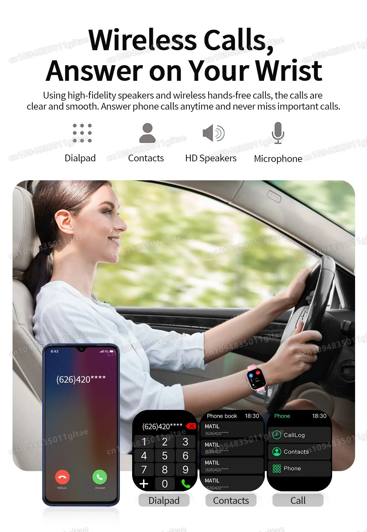 Nuevo Reloj Inteligente con Llamadas Bluetooth, Monitoreo de Salud y Sue&ntilde;o, Pantalla HD de 1.80'', Reloj Inteligente para Ni&ntilde;os, Resistente al Agua, Brazalete Deportivo de Moda para Mujeres y Hombres