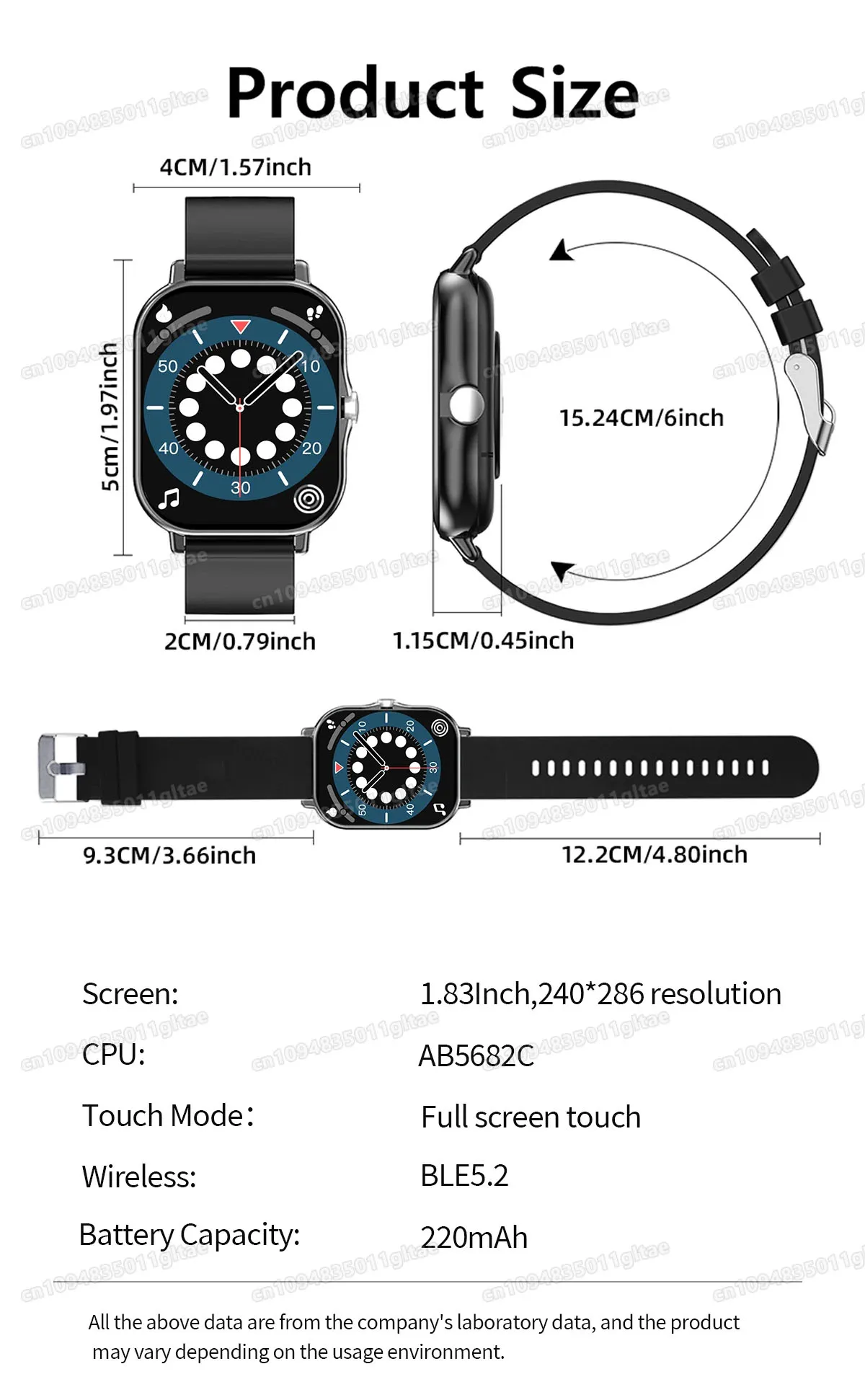 Nuevo Reloj Inteligente con Llamadas Bluetooth, Monitoreo de Salud y Sue&ntilde;o, Pantalla HD de 1.80'', Reloj Inteligente para Ni&ntilde;os, Resistente al Agua, Brazalete Deportivo de Moda para Mujeres y Hombres