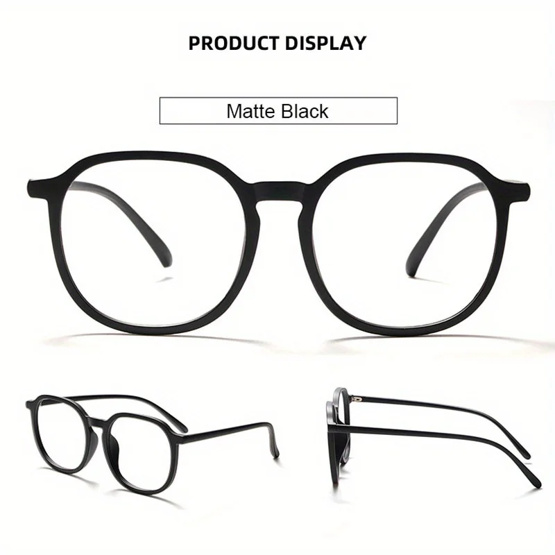 Gafas cuadradas con bloqueo de luz azul, montura completa, dise&ntilde;o de montura ancha negra, realzador de aspecto natural para uso diario