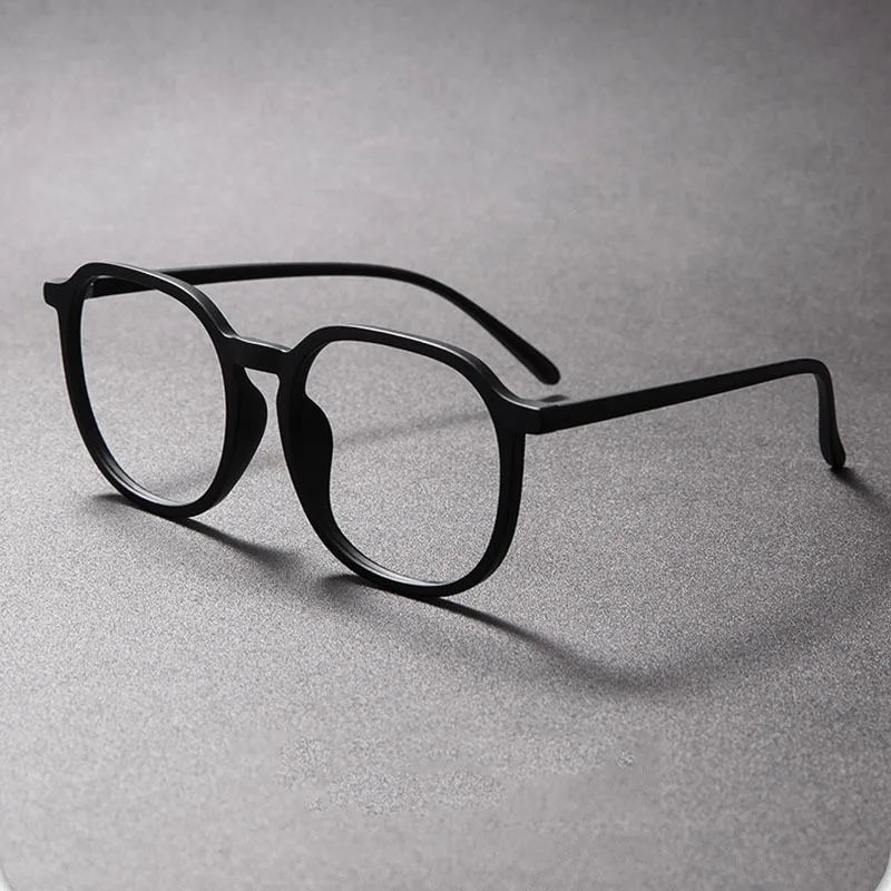 Gafas cuadradas con bloqueo de luz azul, montura completa, dise&ntilde;o de montura ancha negra, realzador de aspecto natural para uso diario