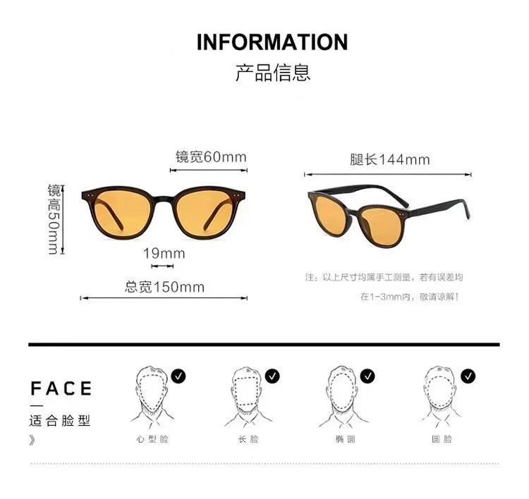 Gafas de sol de dise&ntilde;ador de marca, nuevas, de lujo, de pl&aacute;stico, cl&aacute;sicas, retro, unisex, cuadradas, con lentes amarillas para hombre y mujer