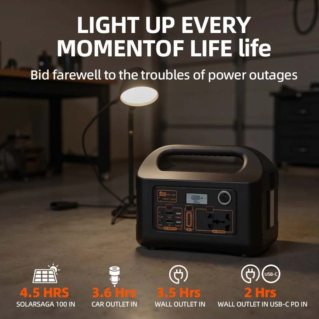 Estaci&oacute;n de Energ&iacute;a Port&aacute;til de 150W, Generador de Energ&iacute;a 110V 220V, Luz LED, Banco de Energ&iacute;a Solar de Emergencia para Viajes y Campamentos al Aire Libre