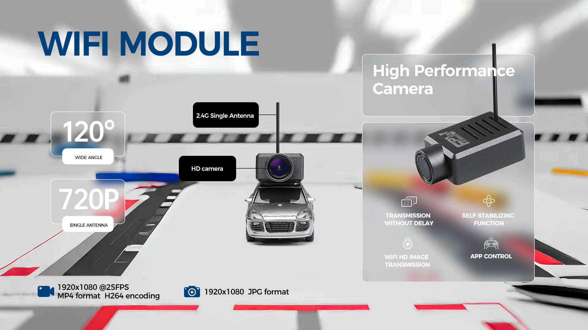 Coche WLtoys 1:64 RC con c&aacute;mara 720P FPV 120 &deg; Mini coche de carreras RC gran angular 2,4G WiFi APP Control RC todoterreno Mini coche