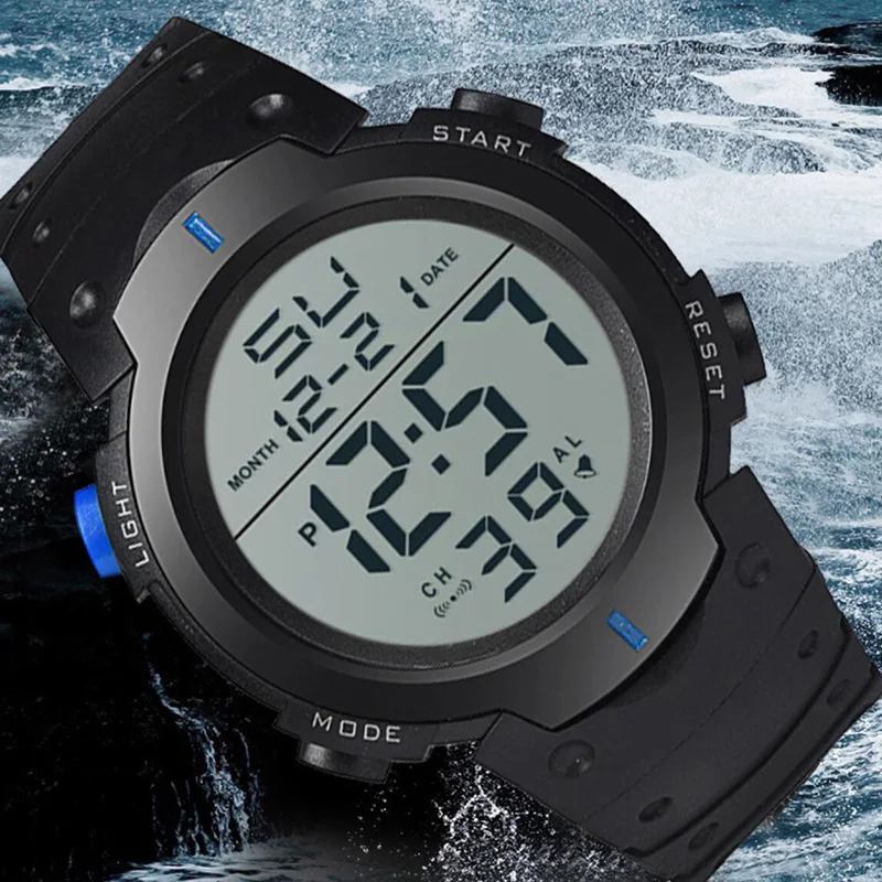 Reloj electr&oacute;nico para hombre, relojes deportivos para hombre, resistente al agua, luminoso, multifunci&oacute;n, para Fitness al aire libre, reloj de pulsera electr&oacute;nico de pantalla grande