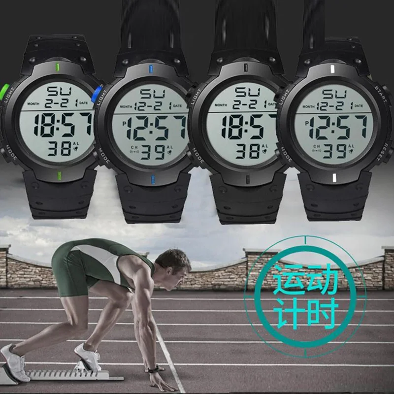Reloj electr&oacute;nico para hombre, relojes deportivos para hombre, resistente al agua, luminoso, multifunci&oacute;n, para Fitness al aire libre, reloj de pulsera electr&oacute;nico de pantalla grande