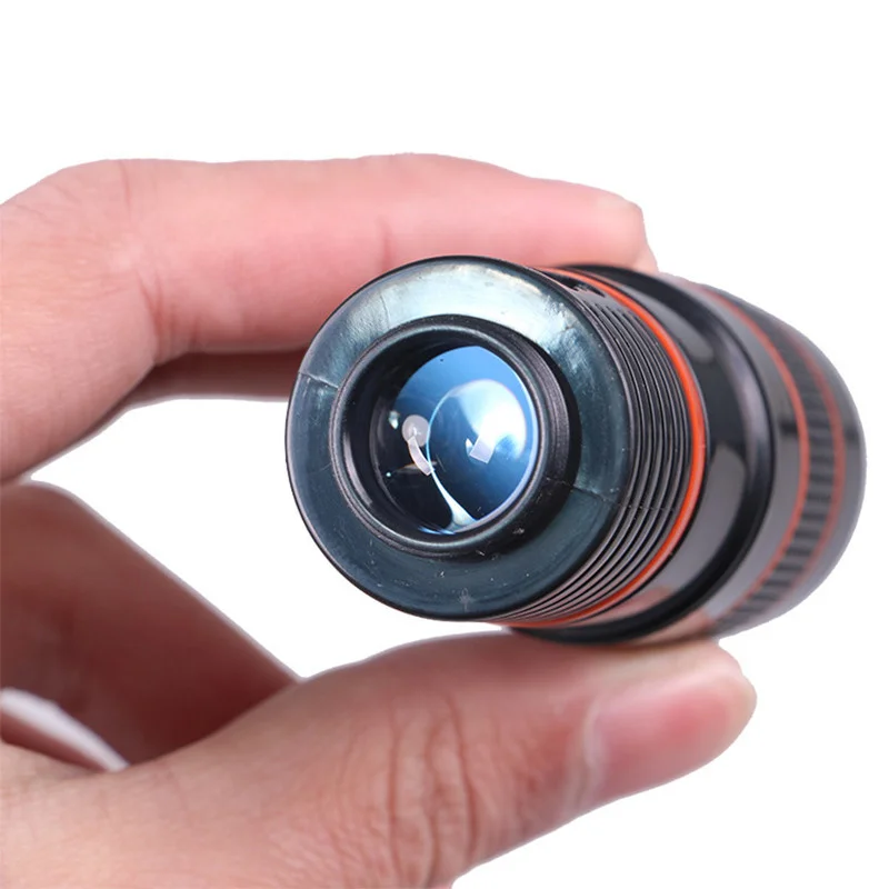 Lente Universal Clip 20X/12X/8X Zoom tel&eacute;fono c&aacute;mara teleobjetivo telescopio Monocular tel&eacute;fono Universal telescopio &oacute;ptico lente Kit