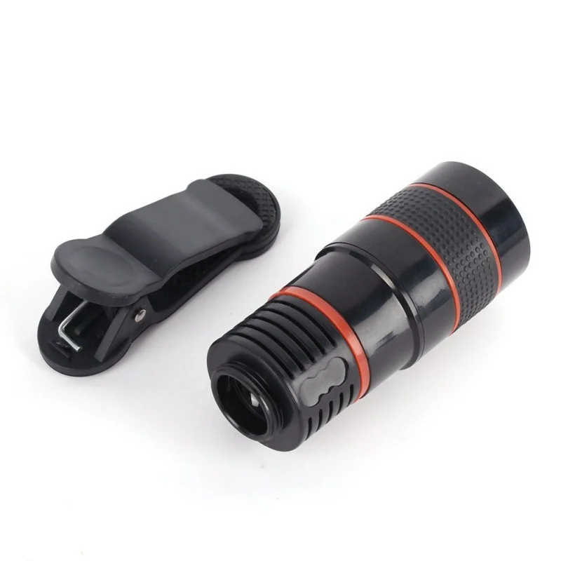 Lente Universal Clip 20X/12X/8X Zoom tel&eacute;fono c&aacute;mara teleobjetivo telescopio Monocular tel&eacute;fono Universal telescopio &oacute;ptico lente Kit