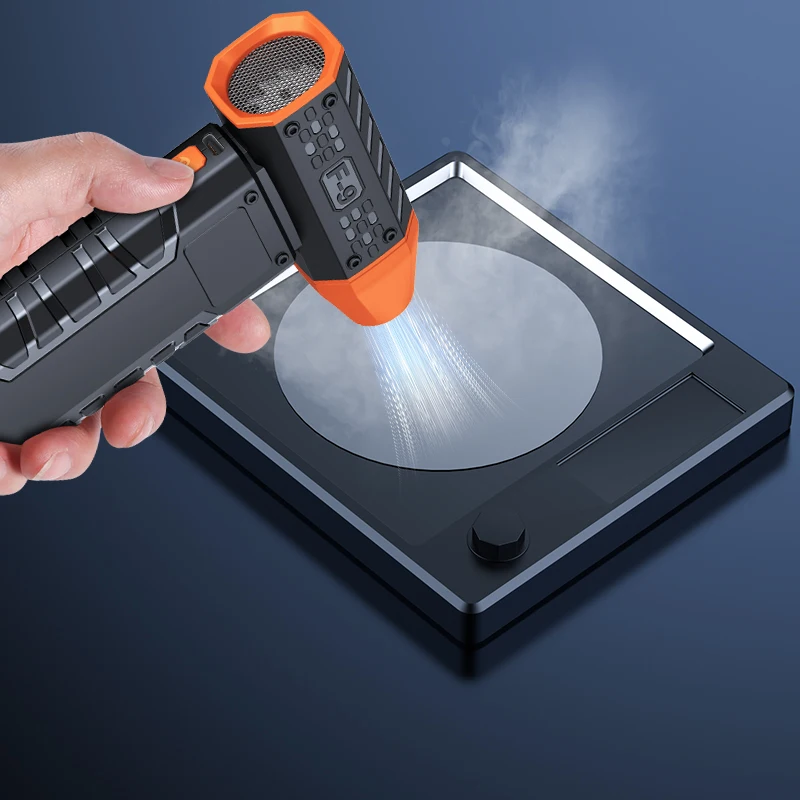 Soplador de polvo de bolsillo, Mini ventilador el&eacute;ctrico sin escobillas, soplador violento, velocidad del viento, conducto Industrial de 52 m/s, 160000RPM, 6000mAh