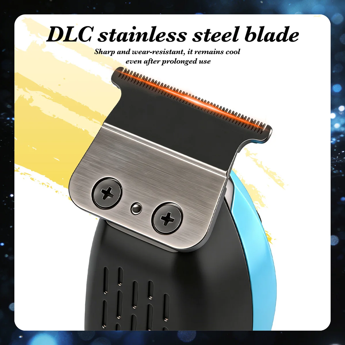 BRDCLIP 619 339 Cortapelos Inal&aacute;mbrico M&aacute;quina de corte profesional El&eacute;ctrico Recortadora con cuchilla en T de DLC Port&aacute;til Recortadora de precisi&oacute;n LED Recortadora para hombres