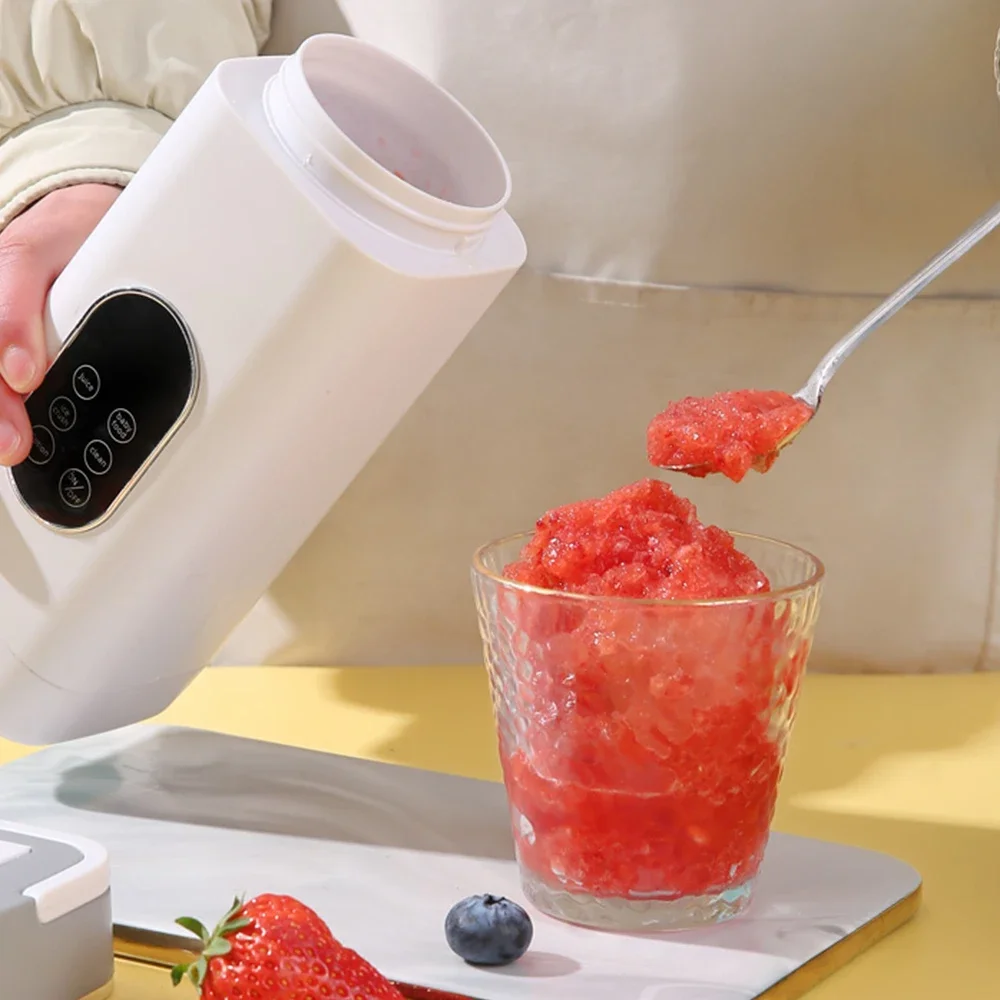 Licuadora El&eacute;ctrica Port&aacute;til de 400 ml, 2 Tazas, Mini Licuadora Multifuncional Inal&aacute;mbrica para el Hogar, Recargable por USB, Vaso Mezclador Peque&ntilde;o