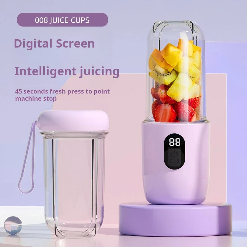Licuadora Portátil con Tapa de 500 ml, Recargable, Inalámbrica, Exprimidor de Naranjas, 16 Cuchillas de Acero Inoxidable, USB, Mezcladora de Frutas y Verduras para Smoothies Licuadora Portátil con Tapa de 500 ml, Recargable, Inalámbrica, Exprimidor de Naranjas, 16 Cuchillas de Acero Inoxidable, USB, Mezcladora de Frutas y Verduras para Smoothies