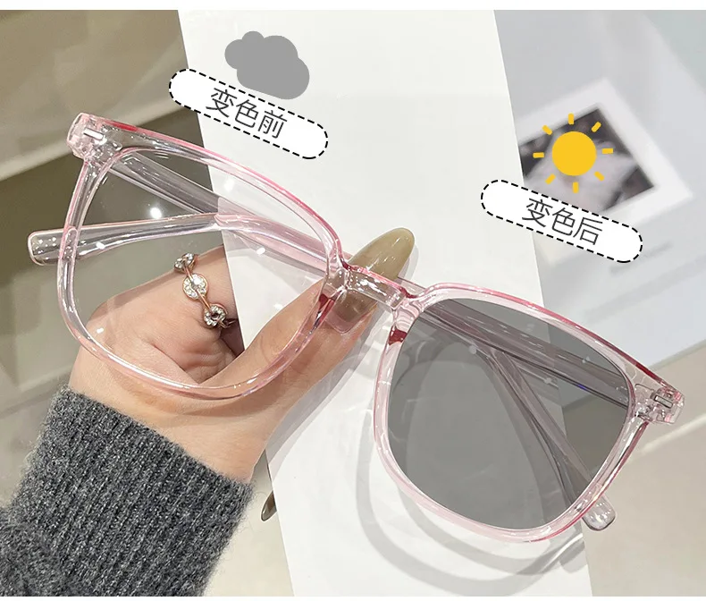 Gafas fotocrom&aacute;ticas Vintage para miop&iacute;a, gafas de moda para mujer, gafas de sol Anti-UV que cambian de Color para exteriores, 0-1,25 a-4,0