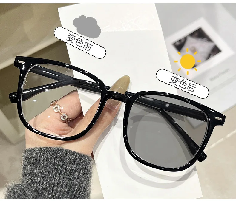 Gafas fotocrom&aacute;ticas Vintage para miop&iacute;a, gafas de moda para mujer, gafas de sol Anti-UV que cambian de Color para exteriores, 0-1,25 a-4,0