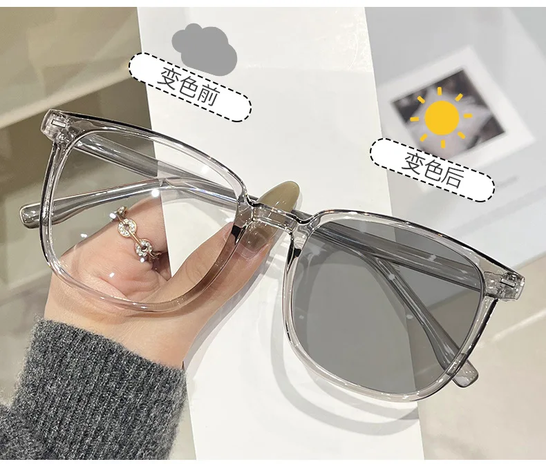 Gafas fotocrom&aacute;ticas Vintage para miop&iacute;a, gafas de moda para mujer, gafas de sol Anti-UV que cambian de Color para exteriores, 0-1,25 a-4,0