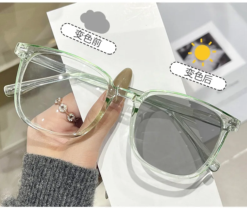 Gafas fotocrom&aacute;ticas Vintage para miop&iacute;a, gafas de moda para mujer, gafas de sol Anti-UV que cambian de Color para exteriores, 0-1,25 a-4,0