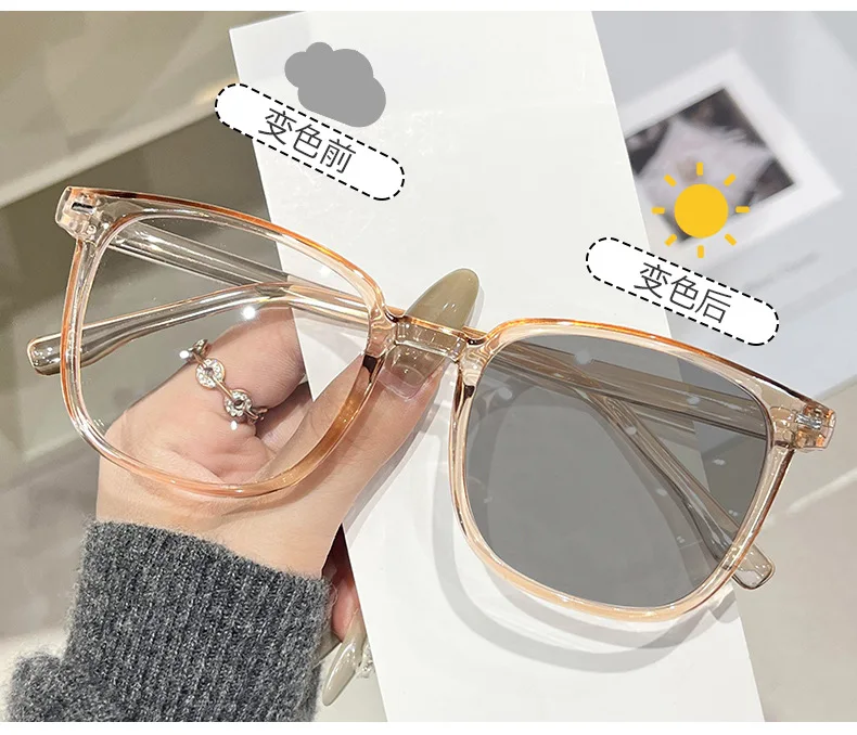 Gafas fotocrom&aacute;ticas Vintage para miop&iacute;a, gafas de moda para mujer, gafas de sol Anti-UV que cambian de Color para exteriores, 0-1,25 a-4,0