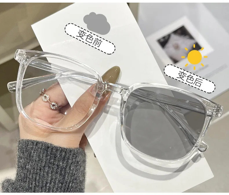 Gafas fotocrom&aacute;ticas Vintage para miop&iacute;a, gafas de moda para mujer, gafas de sol Anti-UV que cambian de Color para exteriores, 0-1,25 a-4,0