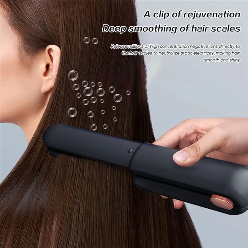 &iexcl;NUEVO!ABMK】 Peine alisador digital 2 en 1, plancha de pelo con 3 temperaturas ajustables para mujeres, color blanco