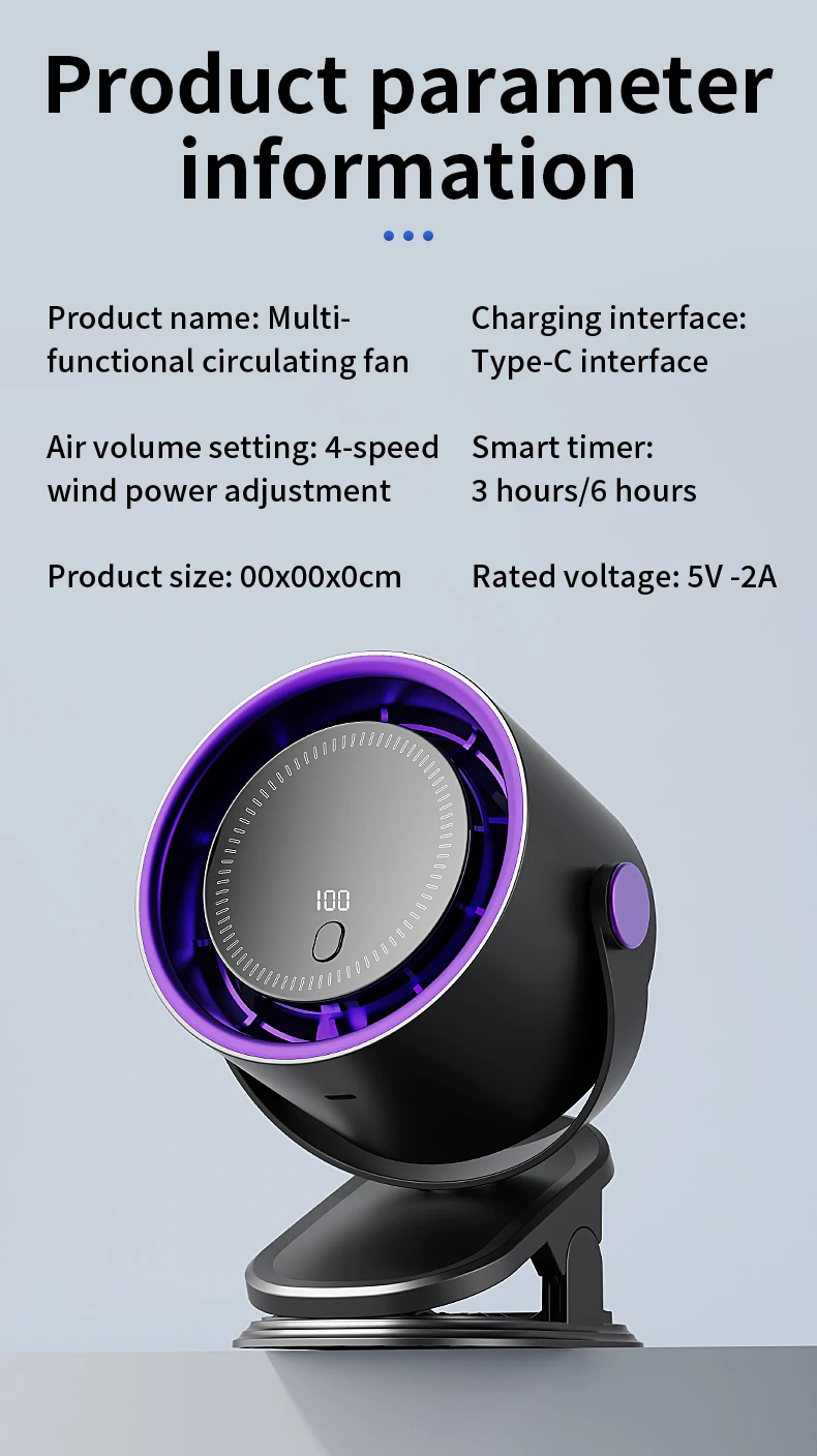 Ventilador port&aacute;til con clip TINSOL, silencioso, para escritorio, hogar y dormitorio, tipo carrito, recargable, USB, viento fuerte, ventilador de aire acondicionado