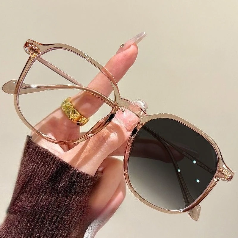 Gafas de Miop&iacute;a Fotocrom&aacute;ticas con Marco Grande y Elegante para Hombre y Mujer, Protecci&oacute;n Ultravioleta, Estilo Casual de Negocios, de 0 a -4.0