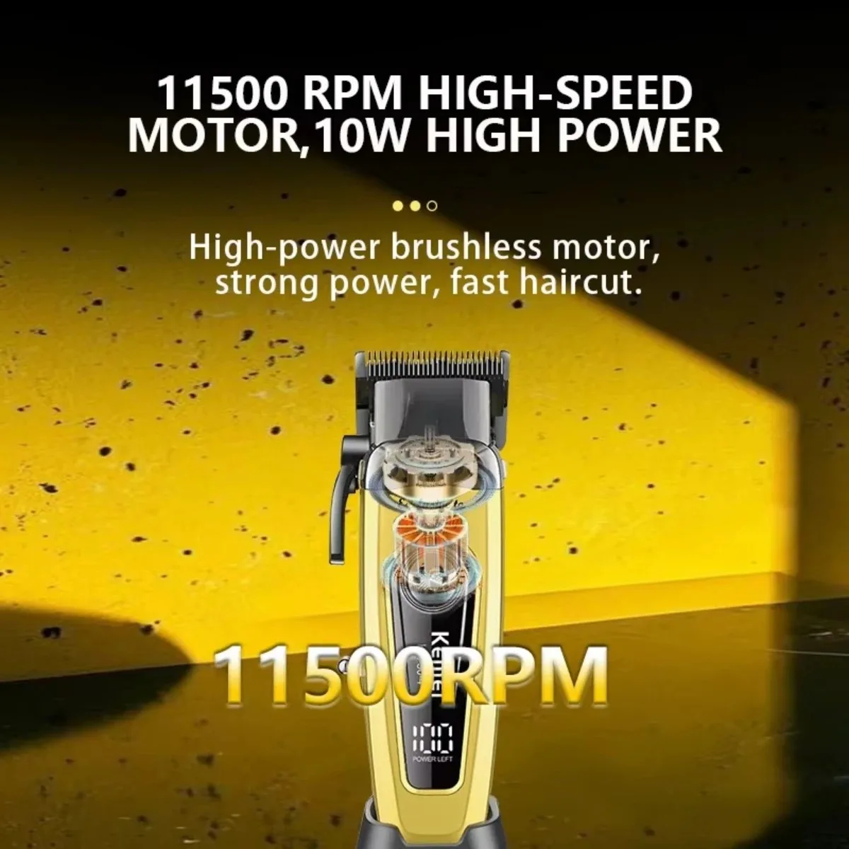 Kemei Cortapelos Profesional 11500 RPM Máquina de corte de pelo Motor sin escobillas Cuchilla DLC Mini cortadora de pelo para hombre KM-90-4 KM-90-5 Kemei Cortapelos Profesional 11500 RPM Máquina de corte de pelo Motor sin escobillas Cuchilla DLC Mini cortadora de pelo para hombre KM-90-4 KM-90-5