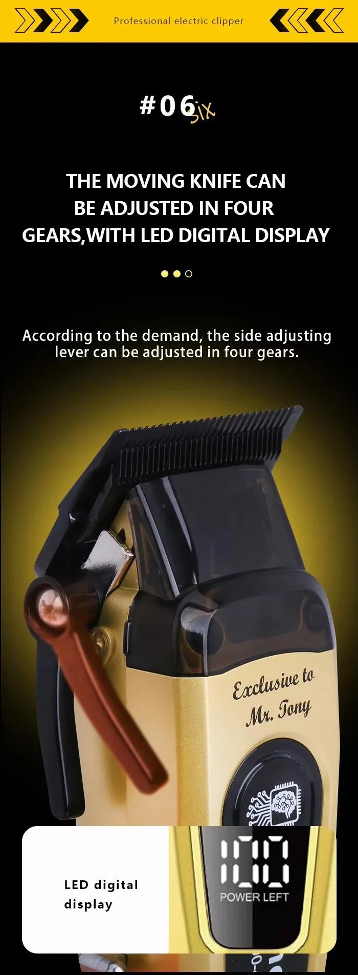 Kemei Cortapelos Profesional 11500 RPM M&aacute;quina de corte de pelo Motor sin escobillas Cuchilla DLC Mini cortadora de pelo para hombre KM-90-4 KM-90-5