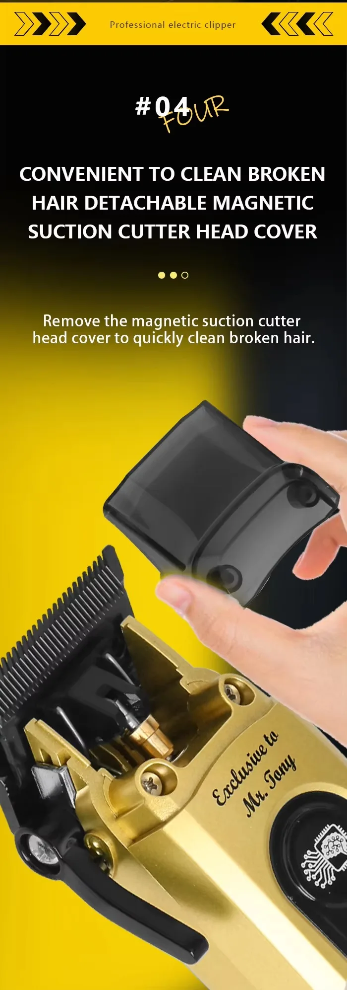 Kemei Cortapelos Profesional 11500 RPM M&aacute;quina de corte de pelo Motor sin escobillas Cuchilla DLC Mini cortadora de pelo para hombre KM-90-4 KM-90-5