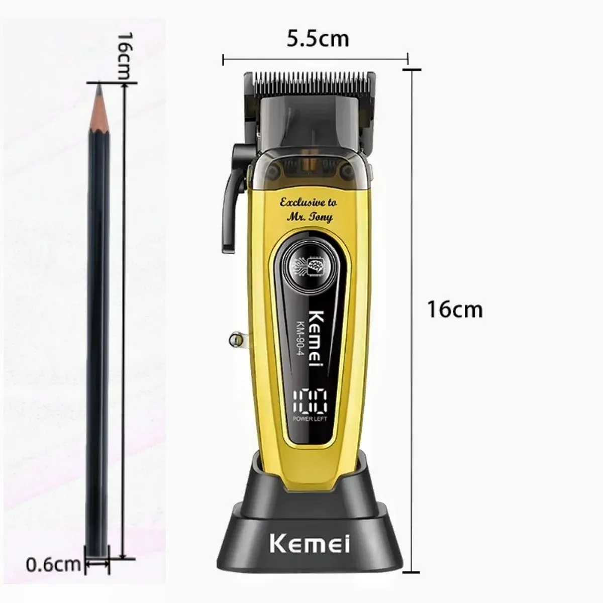 Kemei Cortapelos Profesional 11500 RPM Máquina de corte de pelo Motor sin escobillas Cuchilla DLC Mini cortadora de pelo para hombre KM-90-4 KM-90-5 Kemei Cortapelos Profesional 11500 RPM Máquina de corte de pelo Motor sin escobillas Cuchilla DLC Mini cortadora de pelo para hombre KM-90-4 KM-90-5