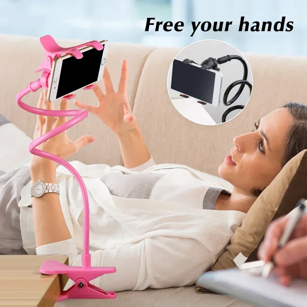 Soporte para tel&eacute;fono m&oacute;vil perezoso 360 &deg; Soporte de escritorio flexible port&aacute;til giratorio soporte de montaje de escritorio para iPhone Samsung Xiaomi 70cm